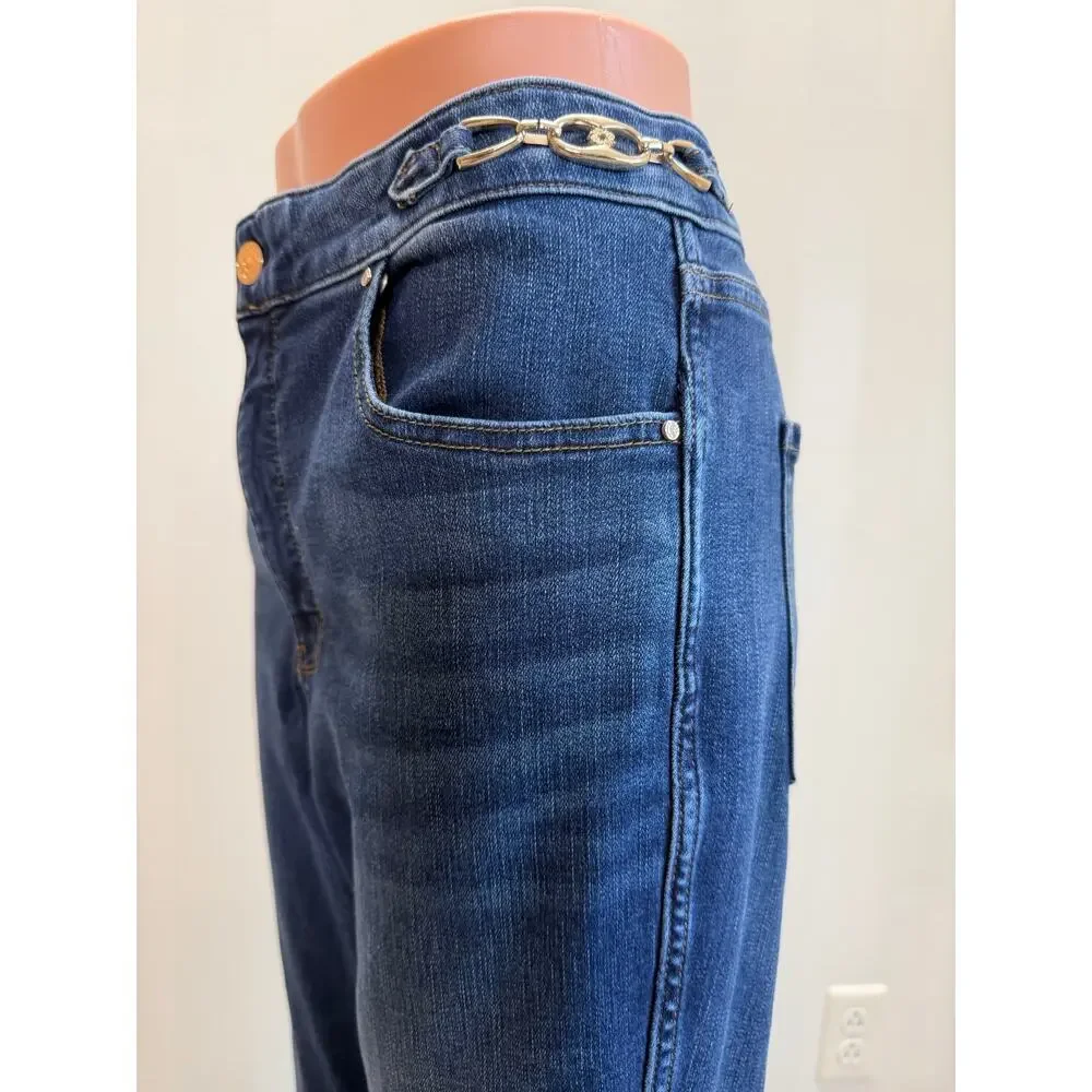 WHBM Women’s Distressed Flare Leg Jeans Sz 14 - Picture 8 of 13